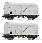 Roco 77027 - H0 - 3-tlg. Bananenwagen-Set, DR, Ep.IV